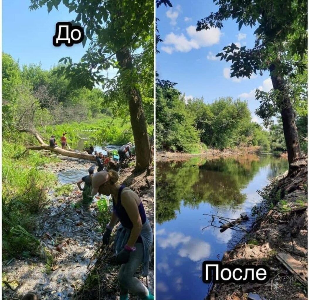 Новости Харькова: На реке Уды убрали три мусорных острова