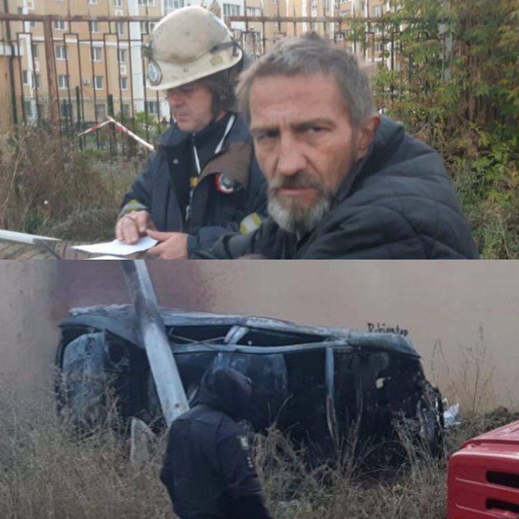 Пьяный водитель врезался в столб на улице Драгоманова в Харькове  