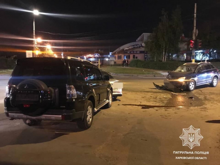 В Харькове  на улице Академика Павлова столкнулись три иномарки