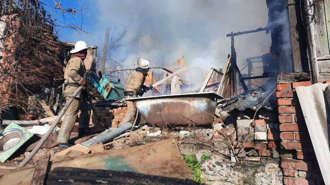 Пожар в пгт Высокий Харьковской области тушили 6 часов