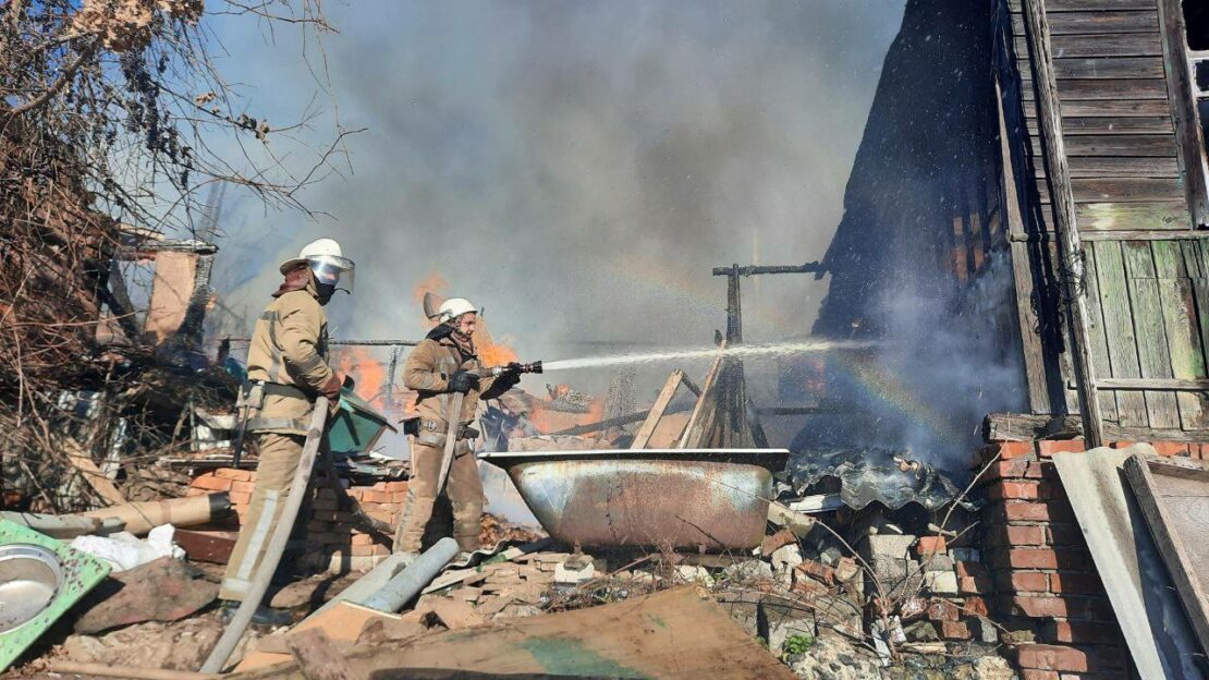 Пожар в пгт Высокий Харьковской области тушили 6 часов