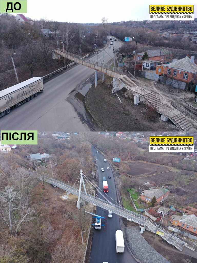 В Чугуеве открыли пешеходный мост со смотровой площадкой - новости Харьков