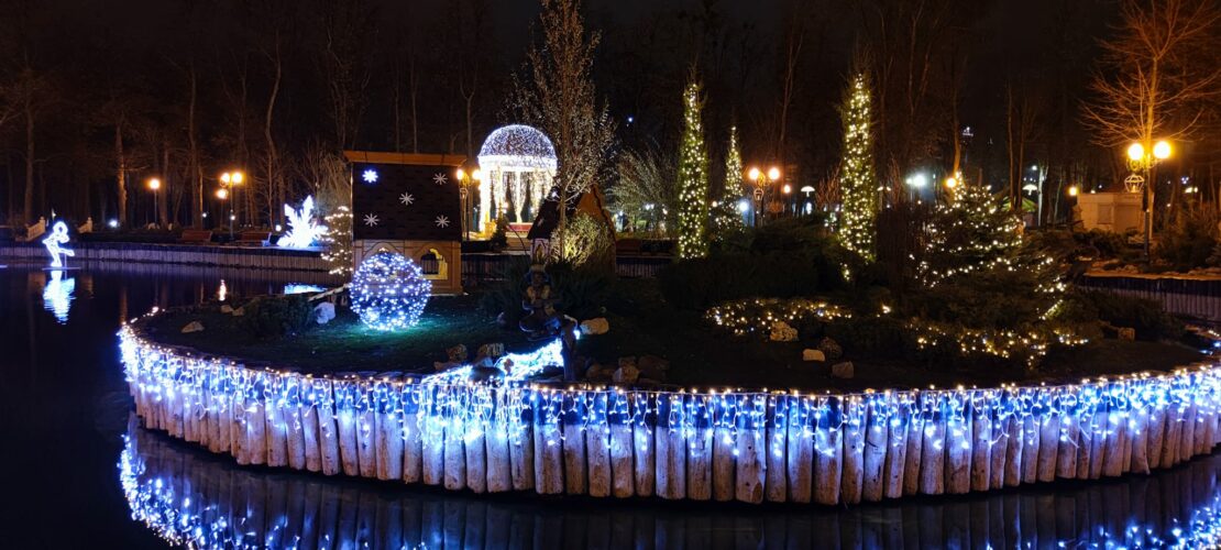 В Центральном парке Харькова зажглись новогодние огни - фото