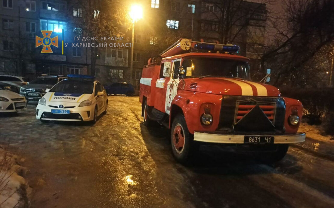 Пожар в квартире-притоне на Салтовке в Харькове - взрыв  