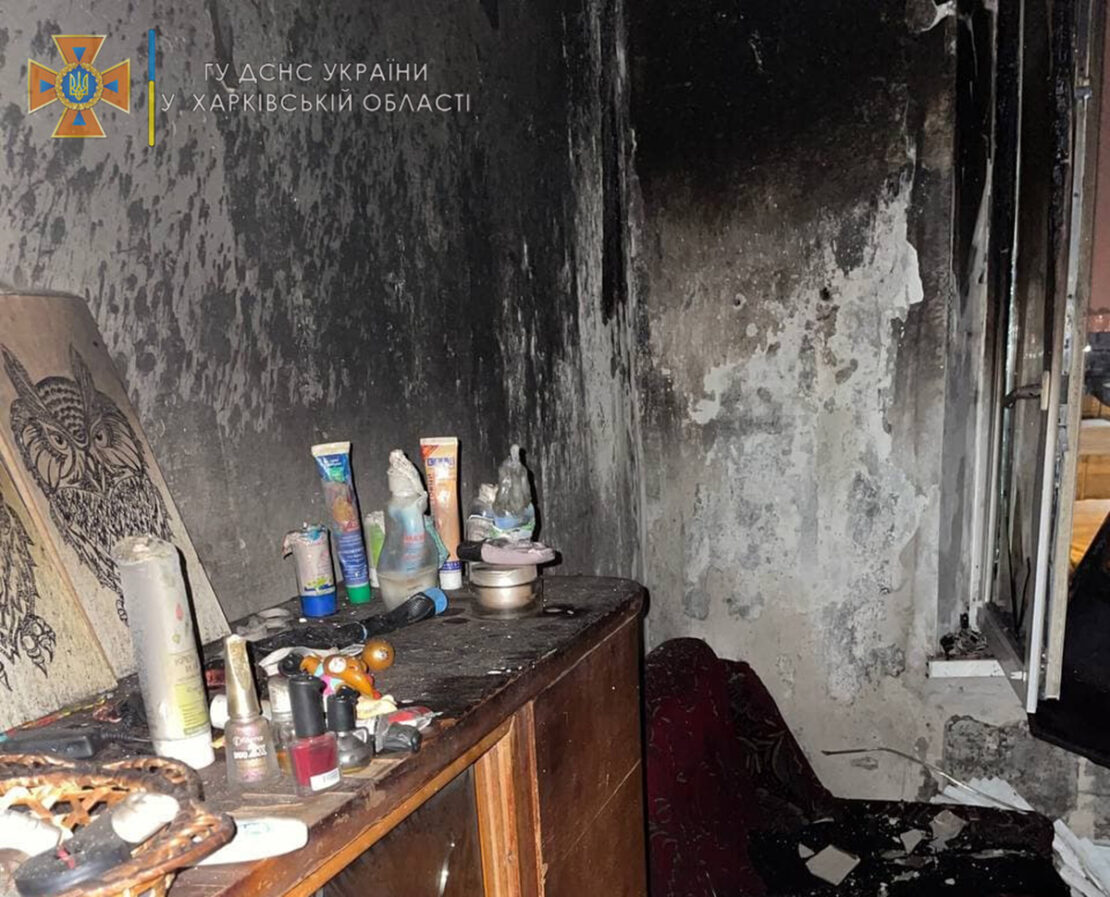 В Харькове во время пожара на Валентиновской спасли мужчину