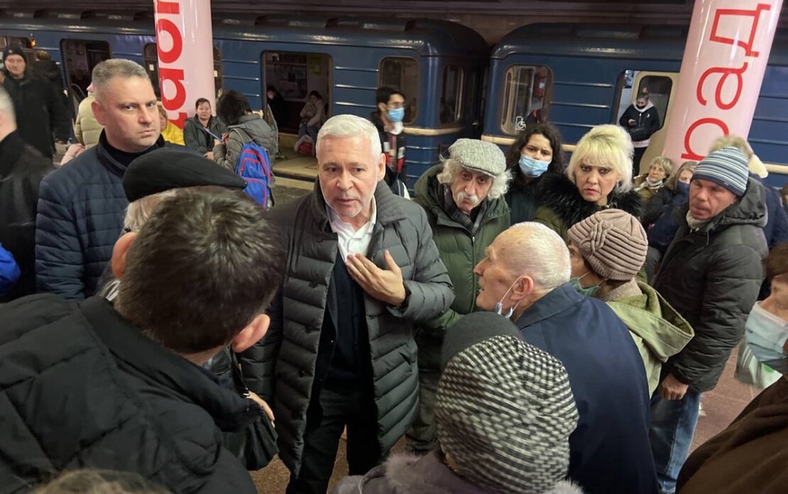 Мэр Харькова спустился к горожанам на станцию метро "Университет"