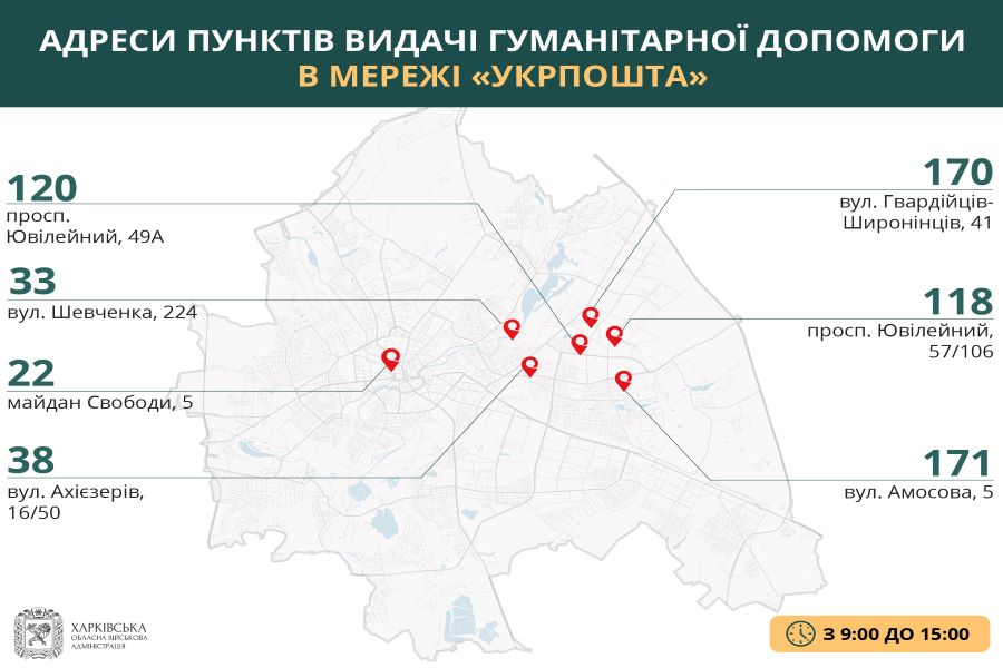 Гуманитарная помощь в Харькове: адреса на 13 апреля 2022 года
