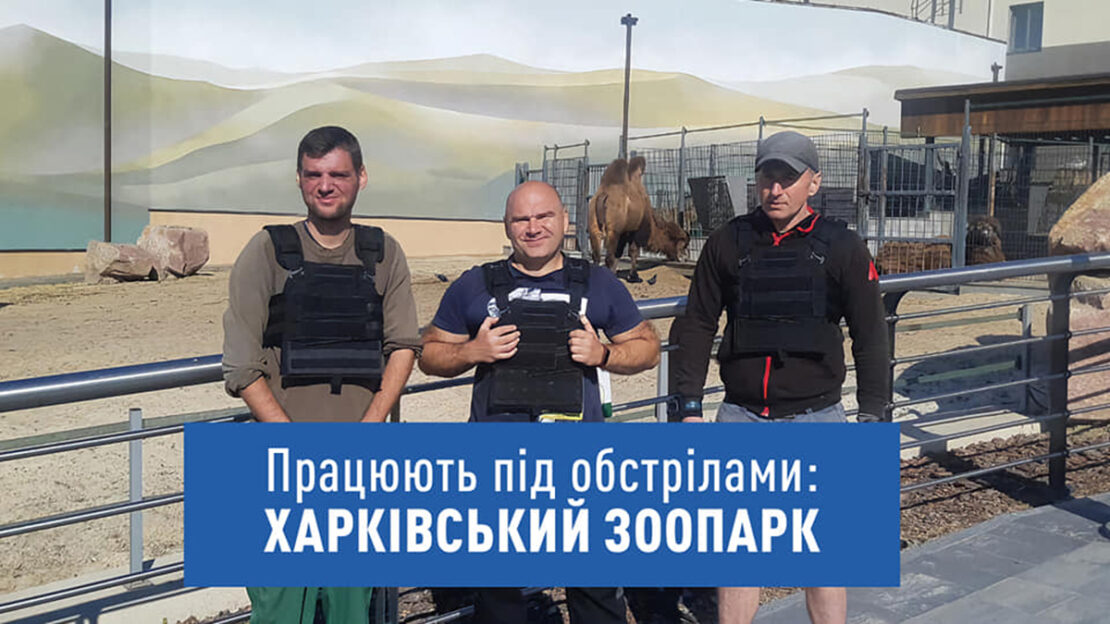 Война Харьков: Бронежилеты для сотрудников зоопарка 