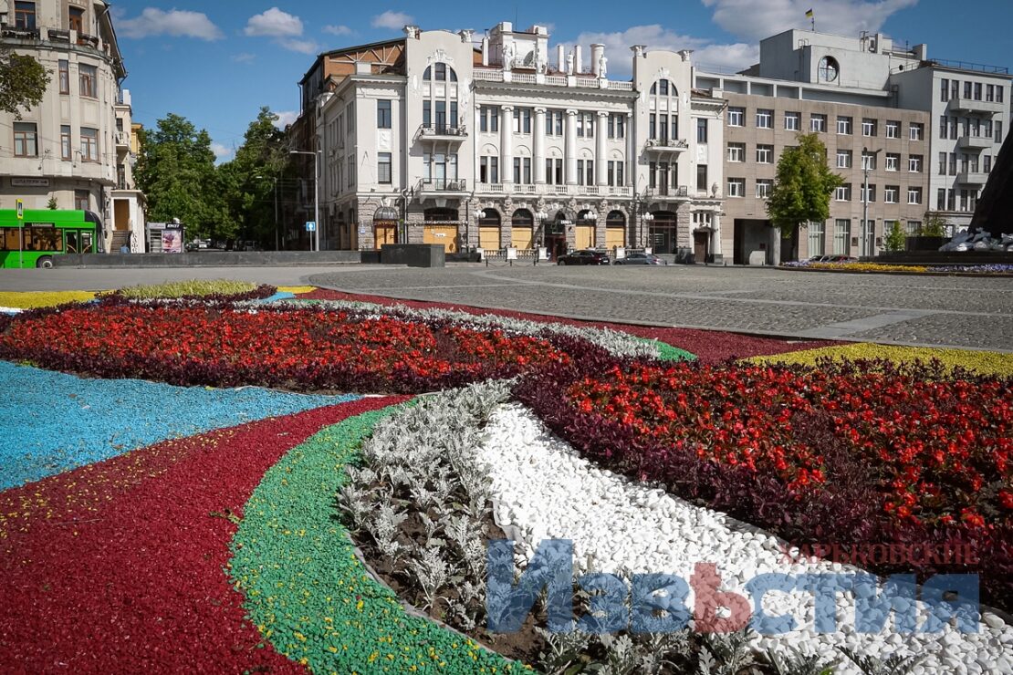 ФОТО Харьков война: В саду Шевченко на клумбах высадили цветы 