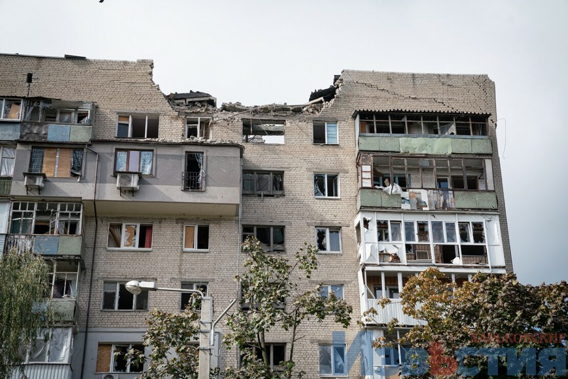 Фото Харків війна: Обстріл житлового будинку на Холодній горі 21.09