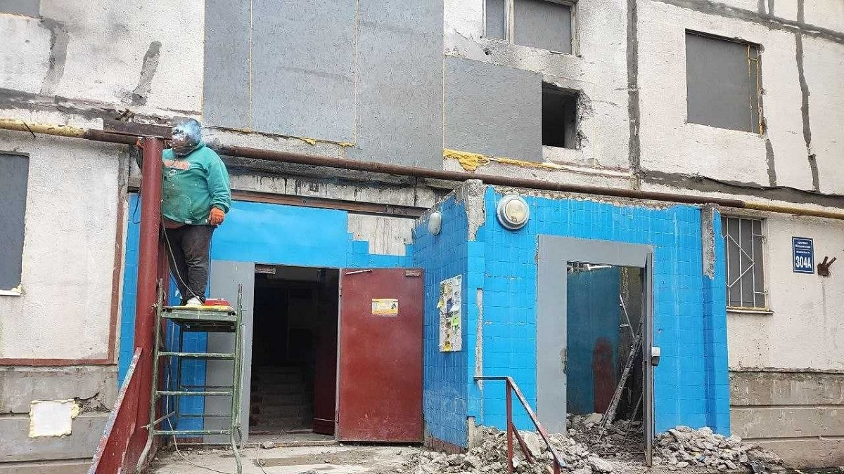 Новини Харкова: Ремонти у будинках, постраждалих від обстрілів