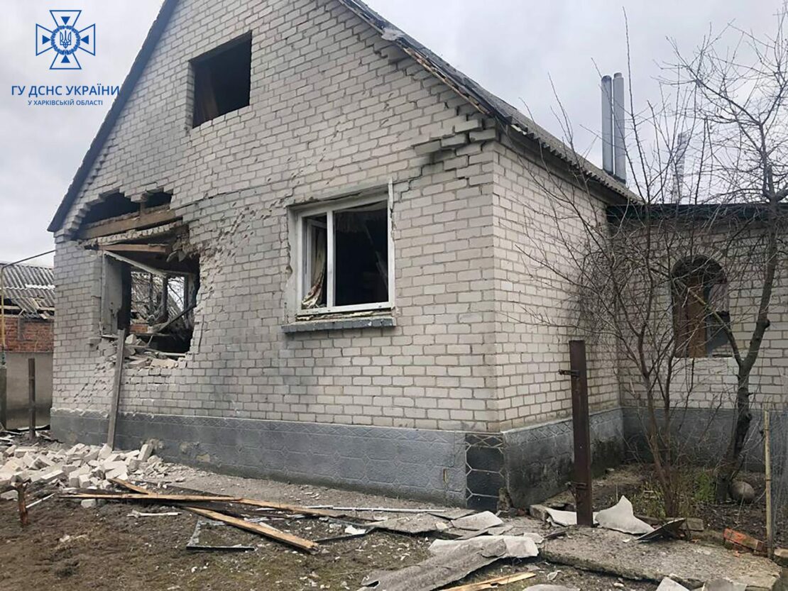 Внаслідок обстрілів Харківщини зруйновано будинки в двох селах 