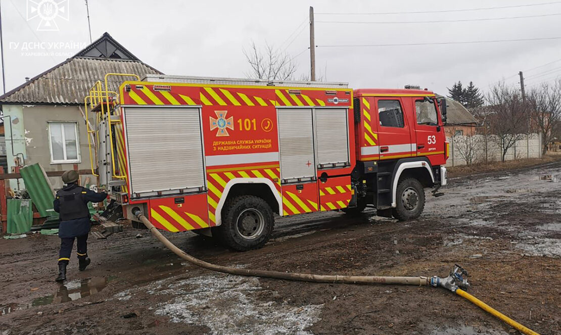На Харківщині 6 березня після ворожих обстрілів сталися дві пожежі