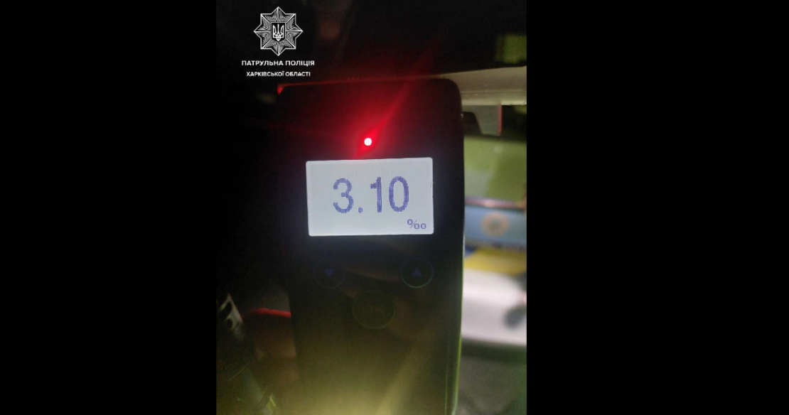 У Харкові за вихідні виявили 41 п'яного водія