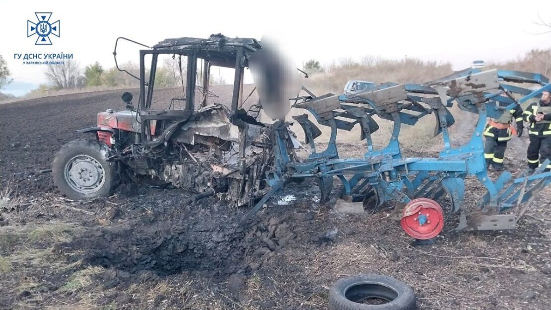 В Ізюмському районі трактор підірвався на міні - загинув водій